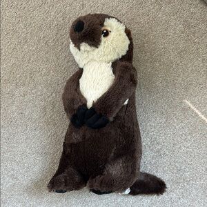 Brown and Cream Plush Otter Toy